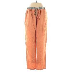 The Salting Orange Linen Straight Leg Pants Small (0)
